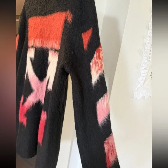 Off-White Black and Orange Crewneck Sweater